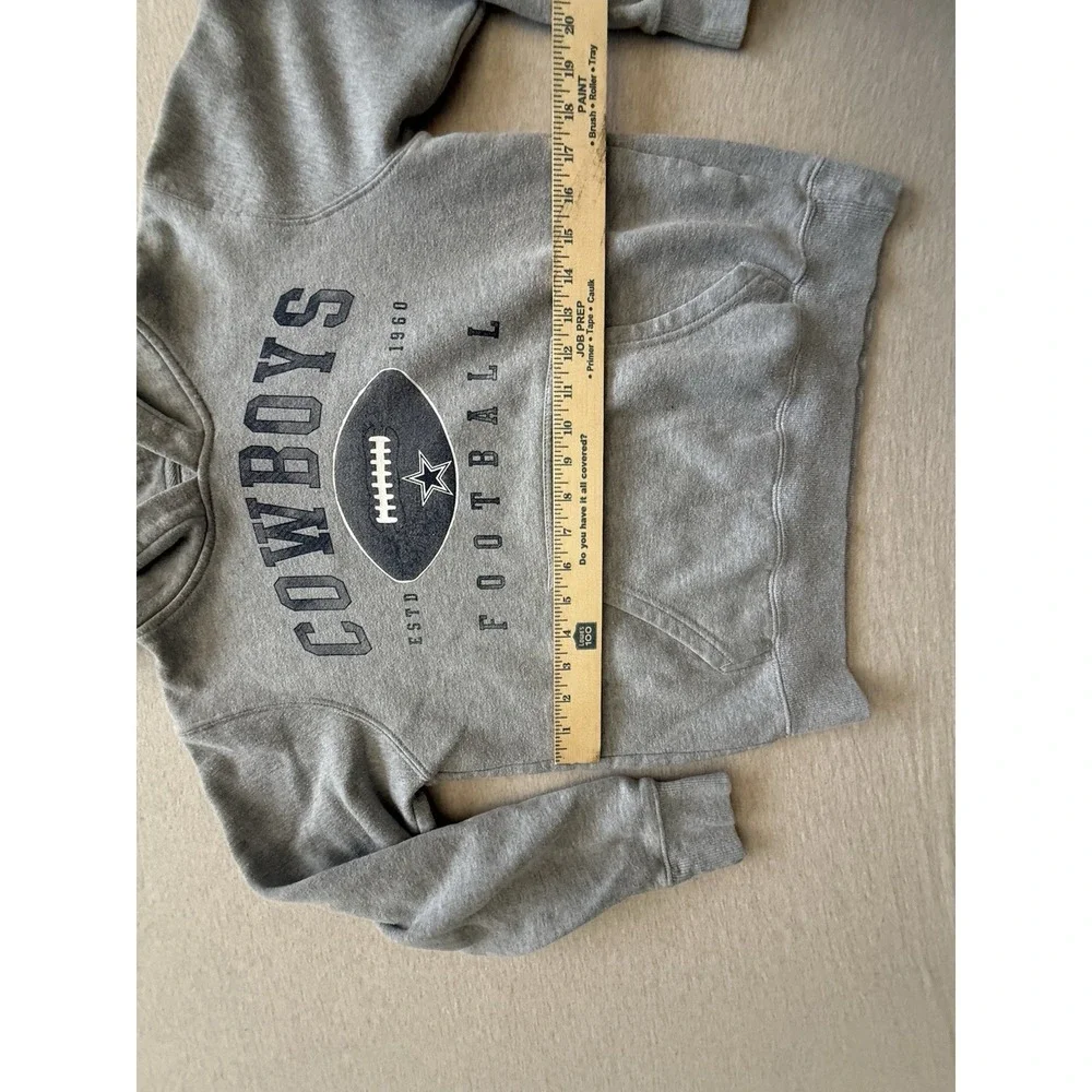 Dallas Cowboys Youth Gray Pull Over Hoodie Medium Youth 10/12 Year Old